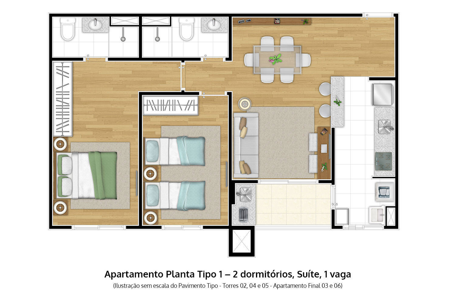 Apartamento à venda com 3 quartos - Foto 2